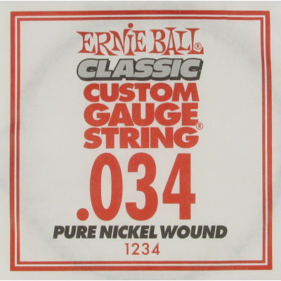 Ernie Ball 1234 струна для электро и акустических гитар. Никель, калибр .034 Ernie Ball 1234 струна для электро и акустических гитар. Никель, калибр .034