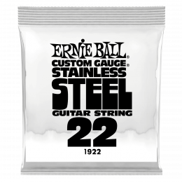 Ernie Ball 1922 струна одиночная для электрогитары, Серия Stainless Steel, Калибр: 22, Сердцевина: шестигранник; сталь, покрытая оловом, Обмотка: