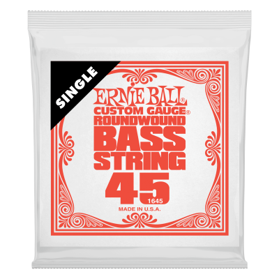 Ernie Ball 1645 струна для бас-гитар. Никель, калибр .045 Ernie Ball 1645 струна для бас-гитар. Никель, калибр .045