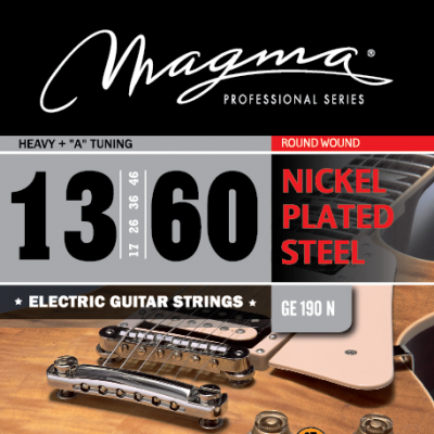 Magma Strings GE190N - Струны для электрогитары, Серия: Nickel Plated Steel, Калибр: 13-17-26-36-46-60, Обмотка: круглая, никелированая сталь, Натяжен Magma Strings GE190N - Струны для электрогитары, Серия: Nickel Plated Steel, Калибр: 13-17-26-36-46-60, Обмотка: круглая, никелированая сталь, Натяжен