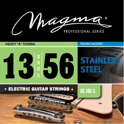 Magma Strings GE180S - Струны для электрогитары 13-56, Серия: Stainless Steel, Калибр: 13-17-26-36-46-56.