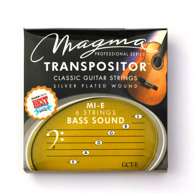 Magma Strings GCT-E - Струны для классической гитары 1E 2B 3G 4D 5A 6E нестандартный строй, Серия: Transpositor, Обмотка: посеребрёная.
