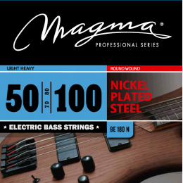 Magma Strings BE180N - Струны для бас-гитары 50-100, Серия: Nickel Plated Steel, Обмотка: круглая, никелированая сталь, Натяжение: Light Heavy.
