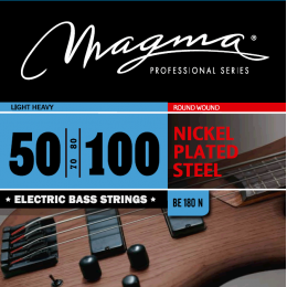 Magma Strings BE180N - Струны для бас-гитары 50-100, Серия: Nickel Plated Steel, Обмотка: круглая, никелированая сталь, Натяжение: Light Heavy. Magma Strings BE180N - Струны для бас-гитары 50-100, Серия: Nickel Plated Steel, Обмотка: круглая, никелированая сталь, Натяжение: Light Heavy.