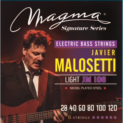 Magma Strings JM106 - Струны для 6-струнной бас-гитары Javier Malosetti 28-120, Серия: Signature, Калибр: 28-40-60-80-100-120, Обмотка: никелированная