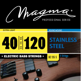 Magma Strings BE135S - Струны для 5-струнной бас-гитары Low B 40-120, Серия: Stainless Steel, Калибр: 40-55-75-95-120, Обмотка: круглая, нержавеющая с Magma Strings BE135S - Струны для 5-струнной бас-гитары Low B 40-120, Серия: Stainless Steel, Калибр: 40-55-75-95-120, Обмотка: круглая, нержавеющая с