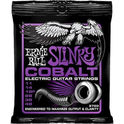 Ernie Ball 2720 струны для эл.гитары Cobalt Electric Power Slinky (11-14-18p-28-38-48) обмотка кобальт Ernie Ball 2720 струны для эл.гитары Cobalt Electric Power Slinky (11-14-18p-28-38-48) обмотка кобальт
