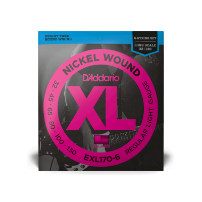 D'Addario EXL170-6 - комплект струн для 6 струнной бас-гитары 32-45-65-80-100-130 D'Addario EXL170-6 - комплект струн для 6 струнной бас-гитары 32-45-65-80-100-130