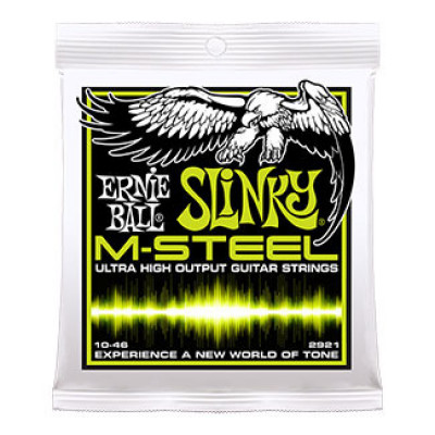 Ernie Ball 2921 струны для эл.гитары M-STEEL Regular Slinky (10-13-17-26-36-46)