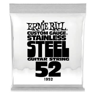 Ernie Ball 1952 струна одиночная для электрогитары, Серия Stainless Steel, Калибр: 52, Сердцевина: шестигранник; сталь, покрытая оловом, Обмотка: Ernie Ball 1952 струна одиночная для электрогитары, Серия Stainless Steel, Калибр: 52, Сердцевина: шестигранник; сталь, покрытая оловом, Обмотка: