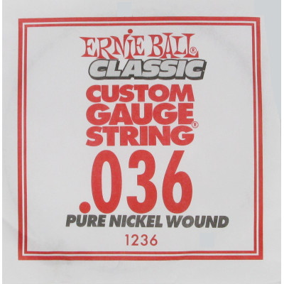 Ernie Ball 1236 струна для электро и акустических гитар. Никель, калибр .036 Ernie Ball 1236 струна для электро и акустических гитар. Никель, калибр .036