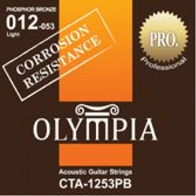 Olympia CTA1253PB струны для акустической гитары с устойчивостью к коррозии, фосфорная бронза, (12 - 16 - 24 - 32 - 42 - 53) Olympia CTA1253PB струны для акустической гитары с устойчивостью к коррозии, фосфорная бронза, (12 - 16 - 24 - 32 - 42 - 53)