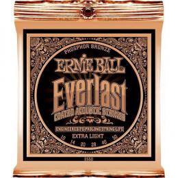 Ernie Ball 2550 струны для акуст.гитары Everlast Coated Phosphor Bronze Extra Light (10-14-20w-28-40-50) фосфорная бронза с нанонапылением Ernie Ball 2550 струны для акуст.гитары Everlast Coated Phosphor Bronze Extra Light (10-14-20w-28-40-50) фосфорная бронза с нанонапылением