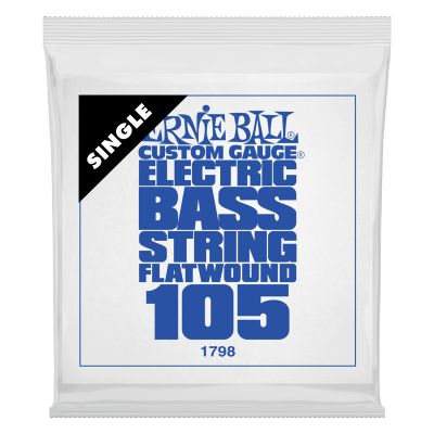 Ernie Ball 1798 - струна одиночная для бас-гитары, Серия Flatwound, Калибр: 105, Сердцевина: шестигранник; сталь, покрытая оловом, Обмотка: плоская, Ernie Ball 1798 - струна одиночная для бас-гитары, Серия Flatwound, Калибр: 105, Сердцевина: шестигранник; сталь, покрытая оловом, Обмотка: плоская,