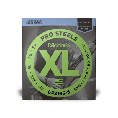 D'addario EPS165-5 - струны для 5 струнной бас-гитары ( 45 - 135 ) сталь D'addario EPS165-5 - струны для 5 струнной бас-гитары ( 45 - 135 ) сталь