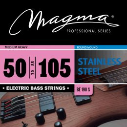 Magma Strings BE190S - Струны для бас-гитары, Серия: Stainless Steel, Калибр: 50-70-85-105, Обмотка: круглая, нержавеющая сталь, Натяжение: Medium Hea
