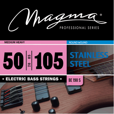 Magma Strings BE190S - Струны для бас-гитары, Серия: Stainless Steel, Калибр: 50-70-85-105, Обмотка: круглая, нержавеющая сталь, Натяжение: Medium Hea Magma Strings BE190S - Струны для бас-гитары, Серия: Stainless Steel, Калибр: 50-70-85-105, Обмотка: круглая, нержавеющая сталь, Натяжение: Medium Hea
