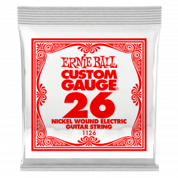 Ernie Ball 1126 струна для электро и акустических гитар. Никель, в оплётке, калибр .026 Ernie Ball 1126 струна для электро и акустических гитар. Никель, в оплётке, калибр .026