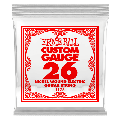 Ernie Ball 1126 струна для электро и акустических гитар. Никель, в оплётке, калибр .026 Ernie Ball 1126 струна для электро и акустических гитар. Никель, в оплётке, калибр .026