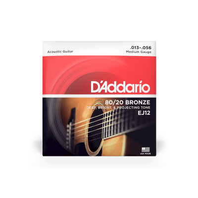 D'addario EJ12 - струны для акустической гитары ( 13 - 56 ) бронза 80/20 D'addario EJ12 - струны для акустической гитары ( 13 - 56 ) бронза 80/20