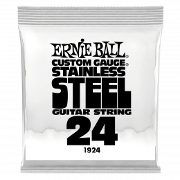 Ernie Ball 1924 струна одиночная для электрогитары, Серия Stainless Steel, Калибр: 24, Сердцевина: шестигранник; сталь, покрытая оловом, Обмотка: Ernie Ball 1924 струна одиночная для электрогитары, Серия Stainless Steel, Калибр: 24, Сердцевина: шестигранник; сталь, покрытая оловом, Обмотка: