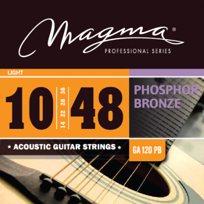 Magma Strings GA120PB - Струны для акустической гитары, Серия: Phosphor Bronze, Калибр: 10-14-22-28-38-48, Обмотка: круглая, фосфористая бронза, Натяж Magma Strings GA120PB - Струны для акустической гитары, Серия: Phosphor Bronze, Калибр: 10-14-22-28-38-48, Обмотка: круглая, фосфористая бронза, Натяж