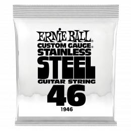 Ernie Ball 1946 струна одиночная для электрогитары, Серия Stainless Steel, Калибр: 46, Сердцевина: шестигранник; сталь, покрытая оловом, Обмотка: