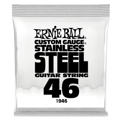 Ernie Ball 1946 струна одиночная для электрогитары, Серия Stainless Steel, Калибр: 46, Сердцевина: шестигранник; сталь, покрытая оловом, Обмотка: Ernie Ball 1946 струна одиночная для электрогитары, Серия Stainless Steel, Калибр: 46, Сердцевина: шестигранник; сталь, покрытая оловом, Обмотка: