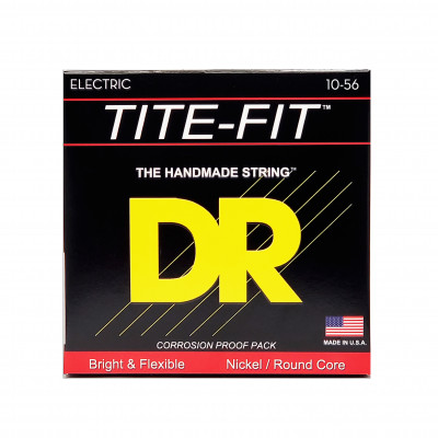DR JH-10 - струны для электрогитары, Калибр: 10-56, Серия: TITE-FIT™, Обмотка: никелированая сталь, Покрытие: нет