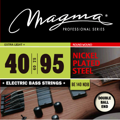 Magma Strings BE140NDB - Струны для бас-гитары Double Ball End 40-95, Серия: Double Ball End, Калибр: 40-60-75-95, Обмотка: круглая, никелированая ста Magma Strings BE140NDB - Струны для бас-гитары Double Ball End 40-95, Серия: Double Ball End, Калибр: 40-60-75-95, Обмотка: круглая, никелированая ста