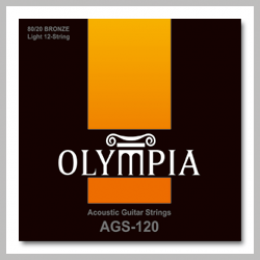 Olympia AGS120 струны для 12-струнной акустической гитары, бронза 80/20, калибр (10/10 - 14/14 - 23/08 - 30/12 - 39/-18 - 47/27)