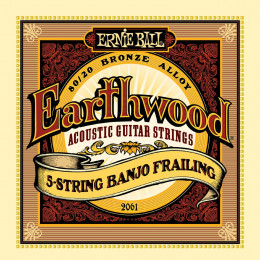 Ernie Ball 2061 струны для 5 стр. банджо Earthwood 80/20 Bronze Frailing (10-13-15-24w-10)
