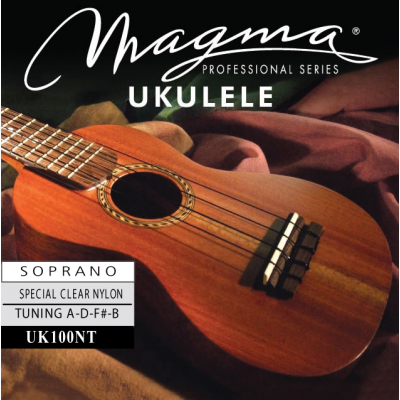 Magma Strings UK100NT - Струны для укулеле сопрано традиционный строй 1-B / 2-F / 3-D / 4-A, Серия: Nylon Crystal Magma Strings UK100NT - Струны для укулеле сопрано традиционный строй 1-B / 2-F / 3-D / 4-A, Серия: Nylon Crystal