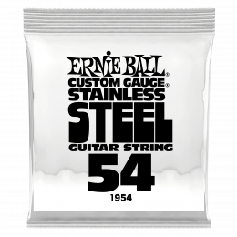 Ernie Ball 1954 струна одиночная для электрогитары, Серия Stainless Steel, Калибр: 54, Сердцевина: шестигранник; сталь, покрытая оловом, Обмотка: