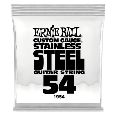 Ernie Ball 1954 струна одиночная для электрогитары, Серия Stainless Steel, Калибр: 54, Сердцевина: шестигранник; сталь, покрытая оловом, Обмотка: Ernie Ball 1954 струна одиночная для электрогитары, Серия Stainless Steel, Калибр: 54, Сердцевина: шестигранник; сталь, покрытая оловом, Обмотка: