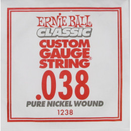 Ernie Ball 1238 струна для электро и акустических гитар. Никель, калибр .038
