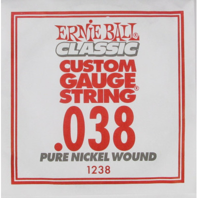Ernie Ball 1238 струна для электро и акустических гитар. Никель, калибр .038 Ernie Ball 1238 струна для электро и акустических гитар. Никель, калибр .038