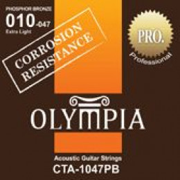 Olympia CTA1047PB струны для акустической гитары с устойчивостью к коррозии, фосфорная бронза, (10 - 14 - 23 - 30 - 39 - 47)