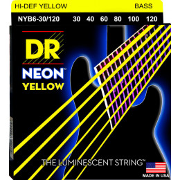 DR NYB6-30/120 - струны для 6-струнной бас-гитары, Калибр: 30-120, Серия: HI-DEF NEON™, Обмотка: посеребрёная/никелированая сталь, Покрытие: люминесце DR NYB6-30/120 - струны для 6-струнной бас-гитары, Калибр: 30-120, Серия: HI-DEF NEON™, Обмотка: посеребрёная/никелированая сталь, Покрытие: люминесце