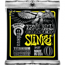 Ernie Ball 3127 струны для эл.гитары Coated Electric Titanium RPS Beefy Slinky (11-15-22р-30-42-54) покрытые спец. сплавом