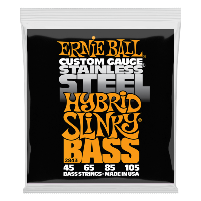 Ernie Ball 2843 струны для бас-гитары Stainless Steel Bass Hybrid Slinky (45-65-85-105) Ernie Ball 2843 струны для бас-гитары Stainless Steel Bass Hybrid Slinky (45-65-85-105)