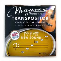Magma Strings GCT-GL - Струны для классической гитары 1G 2D 3bB 4F 5C 6G нестандартный строй, Серия: Transpositor, Обмотка: посеребрёная.