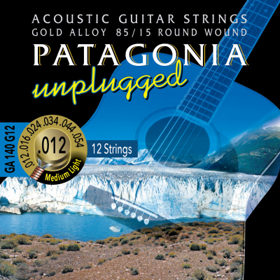 Magma Strings GA140G12 - Струны для 12-струнной акустической гитары 12-54, Серия: Patagonia Unplugged - 85/15, Калибр: 12-16-24-34-44-54, Обмотка: кру Magma Strings GA140G12 - Струны для 12-струнной акустической гитары 12-54, Серия: Patagonia Unplugged - 85/15, Калибр: 12-16-24-34-44-54, Обмотка: кру