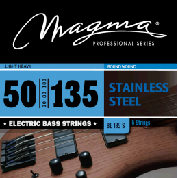 Magma Strings BE185S - Струны для 5-струнной бас-гитары Low B 50-135, Серия: Stainless Steel, Калибр: 50-70-80-100-135, Обмотка: круглая, нержавеющая