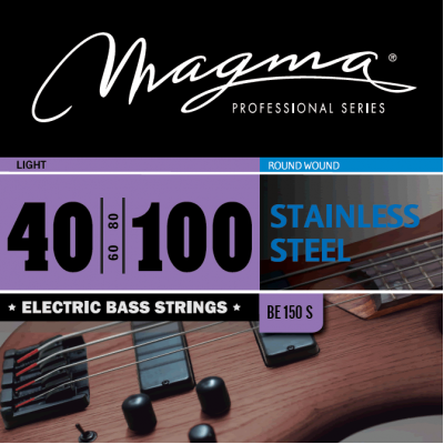 Magma Strings BE150S - Струны для бас-гитары 40-100, Серия: Stainless Steel, Калибр: 40-60-80-100, Обмотка: круглая, нержавеющая сталь, Натяжение: Lig