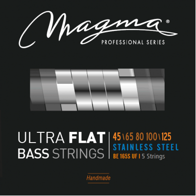 Magma Strings BE165SUF - Струны с плоской обмоткой для 5-струнной бас-гитары Low B 45-125, Серия: Ultra Flat, Калибр: 45-65-80-100-125, Обмотка: плоск