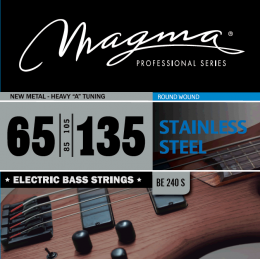 Magma Strings BE240S - Струны для бас-гитары 65-135, Серия: Stainless Steel, Калибр: 65-85-105-135, Обмотка: круглая, нержавеющая сталь, Натяжение: Ne