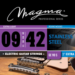 Magma Strings GE110S - Струны для электрогитары 9-42, Серия: Stainless Steel, Калибр: 9-11-16-24-32-42, Обмотка: круглая, нержавеющая сталь.