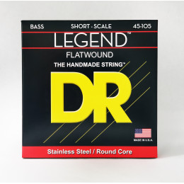 DR SFL-45 - струны для 4-струнной короткомензурной бас-гитары, Калибр: 45-105, Серия: LEGEND™, Обмотка: нержавеющая сталь, плоская, Покрытие: нет