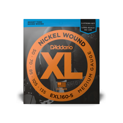 D'addario EXL160-5 - струны для 5 струнной бас-гитары ( 50 - 135 ) никель